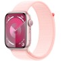 Apple Watch S9 GPS + Cellular 45mm Pink Aluminum Case with Light Pink Sport Loop