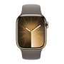 Apple Watch Series 9 41mm Gold Stainless Steel Case with Sport Band Clay S/M