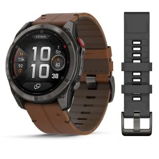 Умные часы Garmin Fenix 8 Pro 51mm Microled Sapphire Lens Carbon Grey DLC Tinanium With Black/Pebble Gray Silicone 010-03199-40