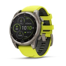 Умные часы Garmin Fenix 8 47 мм Solar Sapphire Carbon Gray DLC Titanium with Amp Yellow/Graphite Silicone Band 010-02906-21