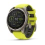 Умные часы Garmin Fenix 8 47 мм Solar Sapphire Carbon Gray DLC Titanium with Amp Yellow/Graphite Silicone Band 010-02906-21
