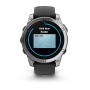 Умные часы Garmin Fenix E 47 мм Amoled Stainless Steel with a Black Silicone Band 010-03025-00