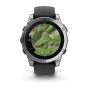 Умные часы Garmin Fenix E 47 мм Amoled Stainless Steel with a Black Silicone Band 010-03025-00