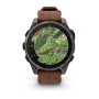 Умные часы Garmin Fenix 8 Pro 47mm Amoled Sapphire Titanium Carbon Grey Chestnut Leather 010-03198-40