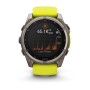 Умные часы Garmin Fenix 8 51mm Solar Sapphire Titanium with Yellow Graphite Silicone 010-02907-20