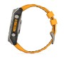 Умные часы Garmin Fenix 8 51mm Amoled Sapphire Carbon Gray DLC Titanium with Spark Orange Silicone 010-02905-11