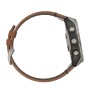 Умные часы Garmin Fenix 8 51mm Amoled Sapphire Bare Titanium Black with Chestnut Leather Band plus Black Silicone Band 010-02905-40