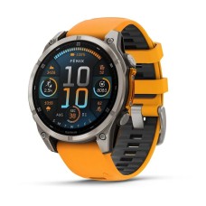 Умные часы Garmin Fenix 8 47 мм Amoled Sapphire Titanium Orange 010-02904-11