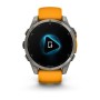 Умные часы Garmin Fenix 8 47 мм Amoled Sapphire Titanium Orange 010-02904-11