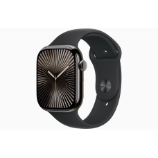 Apple Watch S10 42mm Slate Titanium Case with Black Sport Band S/M (HK)