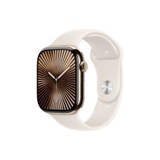 Apple Watch S10 46mm Gold Titanium Case with Starlight Sport Band - M/L (HK)