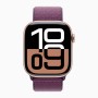 Apple Watch S10 42mm GPS + Cellular, Rose Gold Aluminum Case with Plum Sport Loop