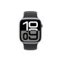 Apple Watch S10 42mm Silver Aluminium Case with Black Solo Loop