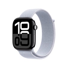 Apple Watch S10 42mm Jet Black Aluminium Case with Blue Cloud Sport Loop 