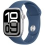 Apple Watch S10 GPS + Cellular 46mm Silver Aluminium Case with Denim Sport Band M/L