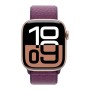 Apple Watch S10 46mm GPS + Cellular Rose Gold Aluminum Case with Plum Sport Loop 