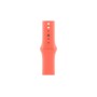 Apple Watch S10 42mm Jet Black Aluminum Case with Tangerine Sport Band S/M