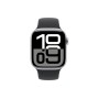 Apple Watch S10 42mm Silver Aluminum Case with Black Sport Band S/M