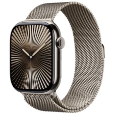 Apple Watch S10 46mm Natural Titanium Case with Natural Milanese Loop S/M (US)