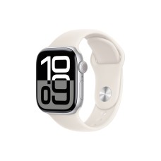 Apple Watch S10 42mm Silver Aluminium Case with with Starlight Sport Band  S/M