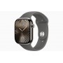 Apple Watch S10 46mm Natural Titanium Case with Stone Gray Sport Band M/L 