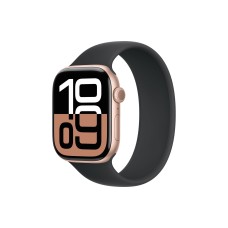 Apple Watch S10 46mm Rose Gold Aluminum Case with Black Solo Loop Size 9
