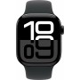 Apple Watch S10 46mm Jet Black Aluminum Case with Black Solo Loop Size 10