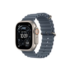 Умные часы Apple Watch Ultra 3 (2025) GPS + Cellular, 49 мм, корпус из бежевого титана, ремешок Ocean Band синего цвета