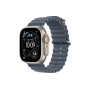 Умные часы Apple Watch Ultra 3 (2025) GPS + Cellular, 49 мм, корпус из бежевого титана, ремешок Ocean Band синего цвета