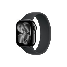 Apple Watch S11 42mm Jet Black Aluminum Case with Black Solo Loop Size 6