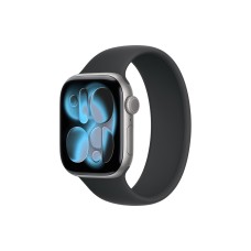 Apple Watch S11 42mm Space Gray Aluminum Case with Black Solo Loop Size 4