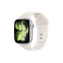 Apple Watch S11 42mm Silver Aluminum Case with Starlight Sport Band S/M