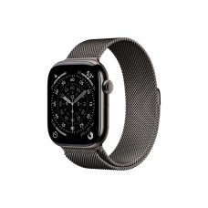 Apple Watch S11 42mm GPS + Cellular, Slate Titanium Case with Slate Milanese Loop MF8U4