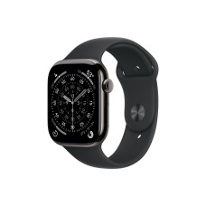 Apple Watch S11 46mm GPS + Cellular, Slate Titanium Case with Black Sport Band S/M