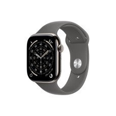 Apple Watch S11 46mm GPS + Cellular, Natural Titanium Case with Stone Gray Sport Band S/M