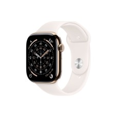 Apple Watch S11 46mm GPS + Cellular, Gold Titanium Case with Light Blush Sport Band S/M
