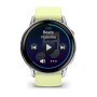 Умные часы Garmin Venu 4 45mm Silver Bezel With Citron Silicone Band 010-03014-02