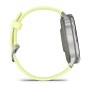 Умные часы Garmin Venu 4 45mm Silver Bezel With Citron Silicone Band 010-03014-02