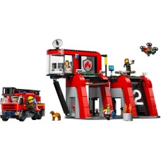 Конструктор LEGO CITY 60414 Fire Station with Fire Truck, 843 дет.