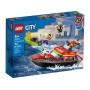 Конструктор LEGO City 60373 Пожарно-спасательная лодка, 144 дет.