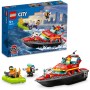 Конструктор LEGO City 60373 Пожарно-спасательная лодка, 144 дет.
